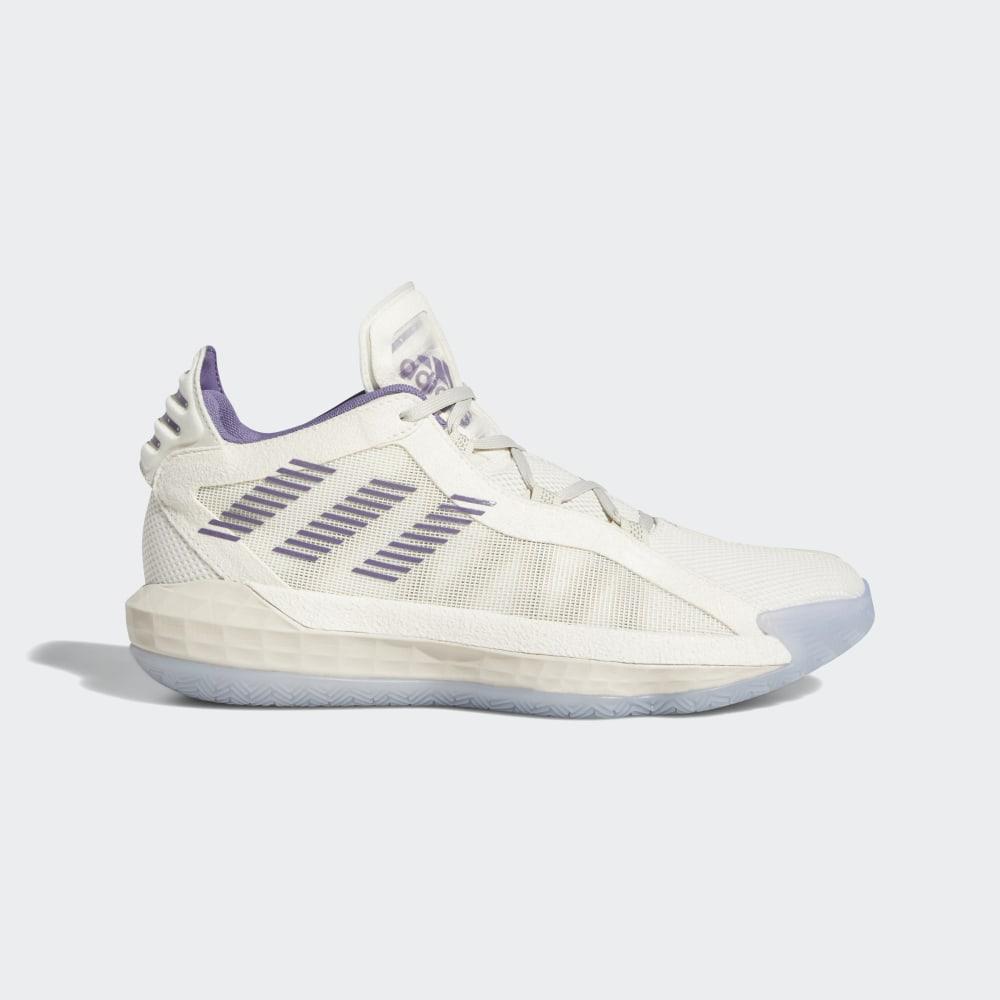 Adidasi Baschet Adidas Dame 6 Dama Romania - Albi/Violet/Maro FU9448